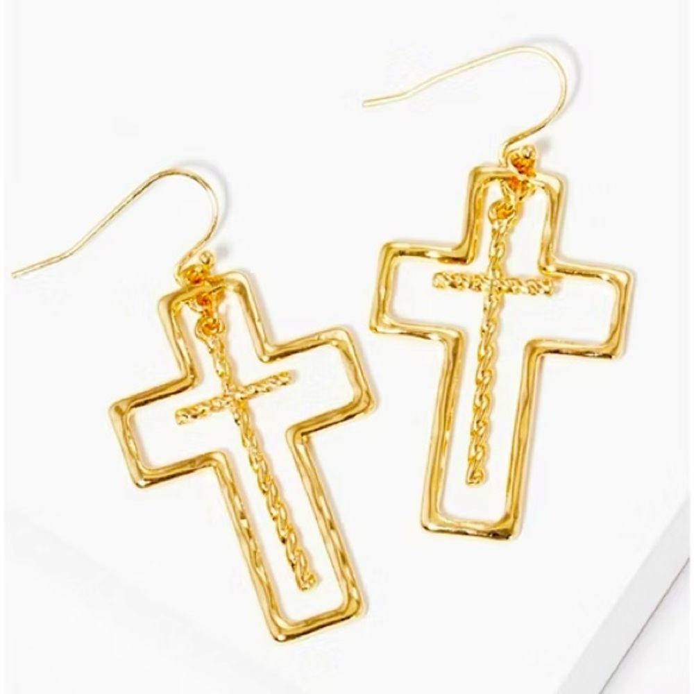 Cross Earrings-pierced
(New)